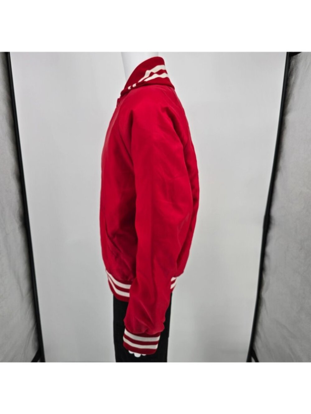 Vintage 1970s Gus Doerner Sports South Knox Spartans Satin Bomber Jacket (XL) - Picture 10 of 14